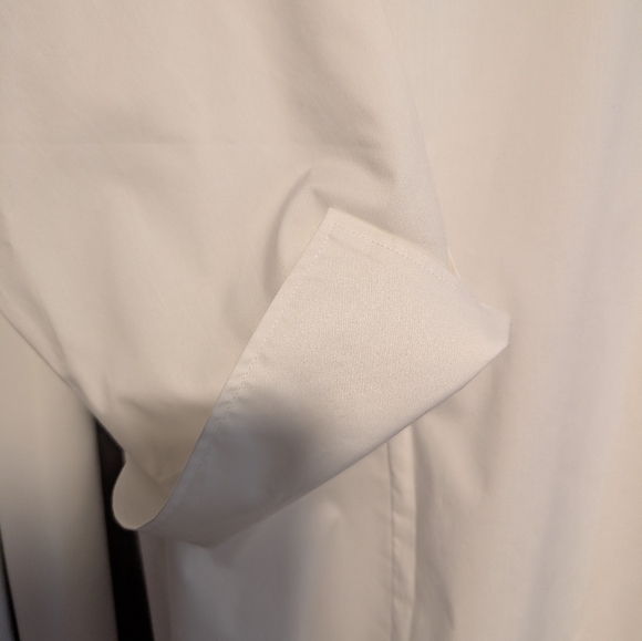 Lands End Outfitters 20 W White Button down Blouse 3/4 fold up sleeve - Picture 8 of 9